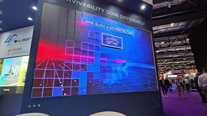 Plasan LED wall at DSEI London 2025